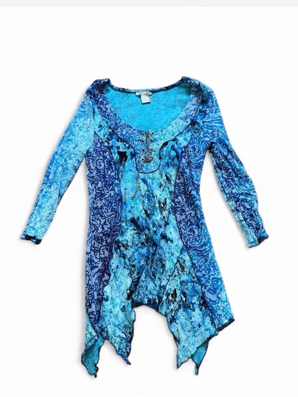 Alberto Makali Blue Multi-Pattern Kids One-Piece Bodysuit